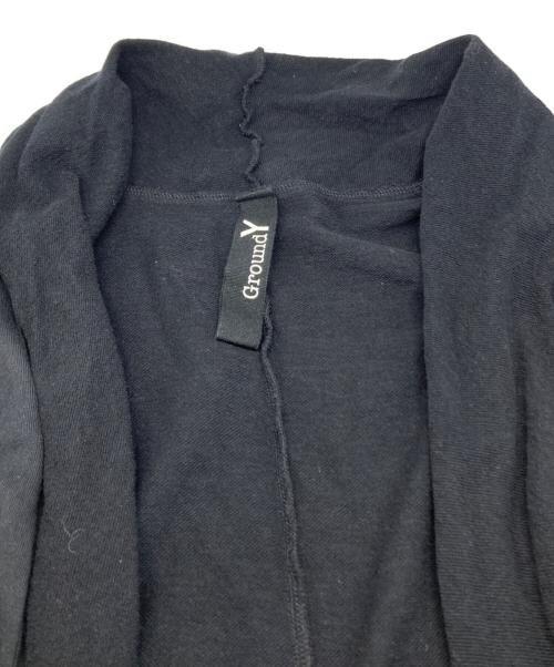 GROUND Y（グラウンドワイ）GROUND Y (グラウンドワイ) ロング カーディガン ブラック サイズ:3の古着・服飾アイテム