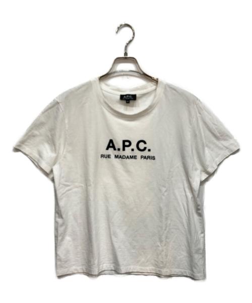 A.P.C.（アーペーセー）A.P.C. (アーペーセー) ロゴT シャツ ホワイト サイズ:Mの古着・服飾アイテム
