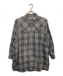 Hysteric Glamour（ヒステリックグラマー）の古着「レーヨン チェック シャツ」｜グレー