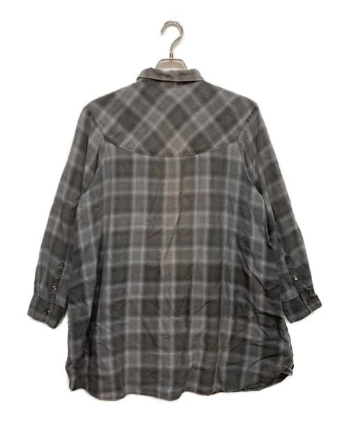Hysteric Glamour（ヒステリックグラマー）Hysteric Glamour (ヒステリックグラマー) レーヨン チェック シャツ グレー サイズ:Fの古着・服飾アイテム