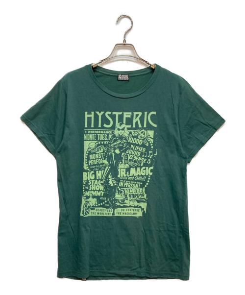 Hysteric Glamour（ヒステリックグラマー）Hysteric Glamour (ヒステリックグラマー) プリント Tシャツ グリーン サイズ:Fの古着・服飾アイテム