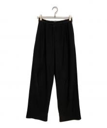 CLANE（クラネ）の古着「RIB STRIPE TUCK PANTS」｜ブラック