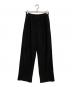 CLANE（クラネ）の古着「RIB STRIPE TUCK PANTS」｜ブラック