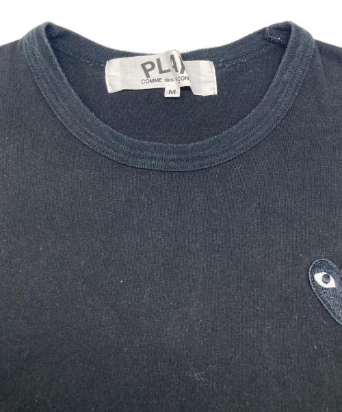 PLAY COMME des GARCONS（プレイコムデギャルソン）PLAY COMME des GARCONS (プレイコムデギャルソン) ハートワッペンTシャツ ブラック サイズ:Mの古着・服飾アイテム