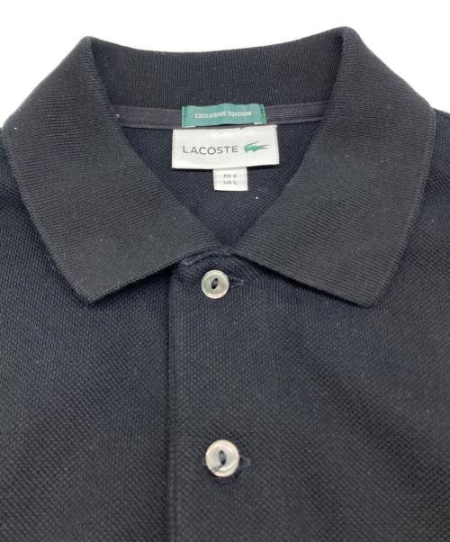 LACOSTE（ラコステ）LACOSTE (ラコステ) 別注 ヘビー ピケ ポロシャツ ブラック サイズ:Lの古着・服飾アイテム