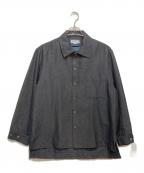 MAISON SPECIALメゾンスペシャル）の古着「Prime-Over Regular Collar Heavy-Weight Flannel Shirt Blouson」｜グレー