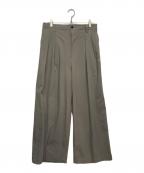 MAISON SPECIALメゾンスペシャル）の古着「Prime-Wide Two-tuck Trousers」｜グレー