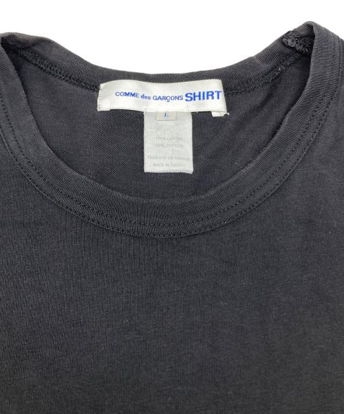 COMME des GARCONS SHIRT（コムデギャルソンシャツ）COMME des GARCONS SHIRT (コムデギャルソンシャツ) クルーネックTシャツ ブラック サイズ:Lの古着・服飾アイテム