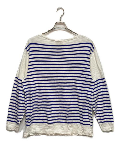 TOURNON.（トゥルノン）TOURNON. (トゥルノン) BASQUE BORDER バスク ボーダー ホワイト×ブルー サイズ:Fの古着・服飾アイテム