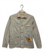 NIGEL CABOURNナイジェルケーボン）の古着「LYBRO ヒッコリーカバーオール」｜グレー