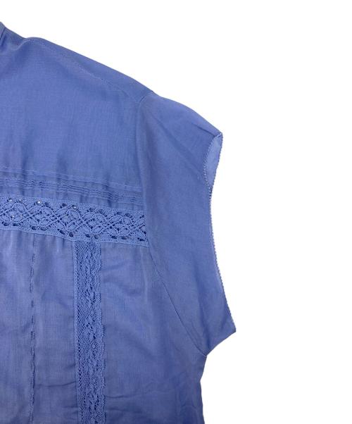 Spick and Span（スピック＆スパン）Spick and Span (スピック＆スパン) COローンフレンチレースブラウス ブルー サイズ:FREEの古着・服飾アイテム