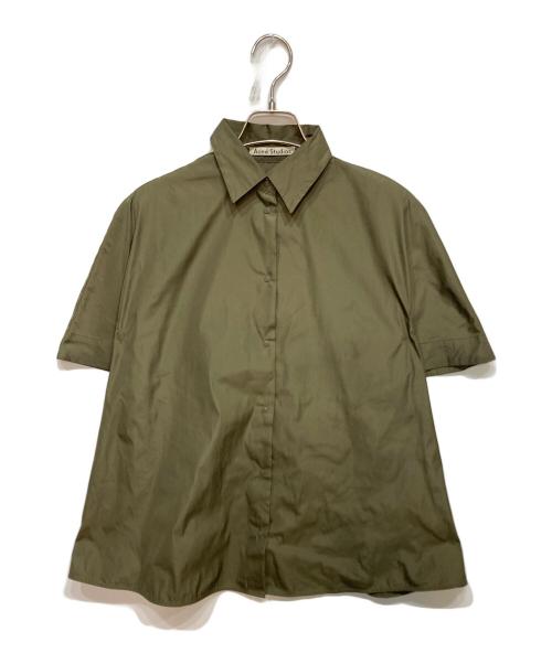Acne studios（アクネ ストゥディオズ）ACNE STUDIOS (アクネ ストゥディオズ) フレアシャツ グリーン サイズ:32の古着・服飾アイテム