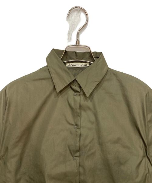 Acne studios（アクネ ストゥディオズ）ACNE STUDIOS (アクネ ストゥディオズ) フレアシャツ グリーン サイズ:32の古着・服飾アイテム
