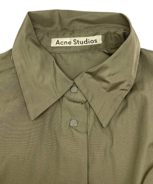 Acne studios（アクネ ストゥディオズ）ACNE STUDIOS (アクネ ストゥディオズ) フレアシャツ グリーン サイズ:32の古着・服飾アイテム