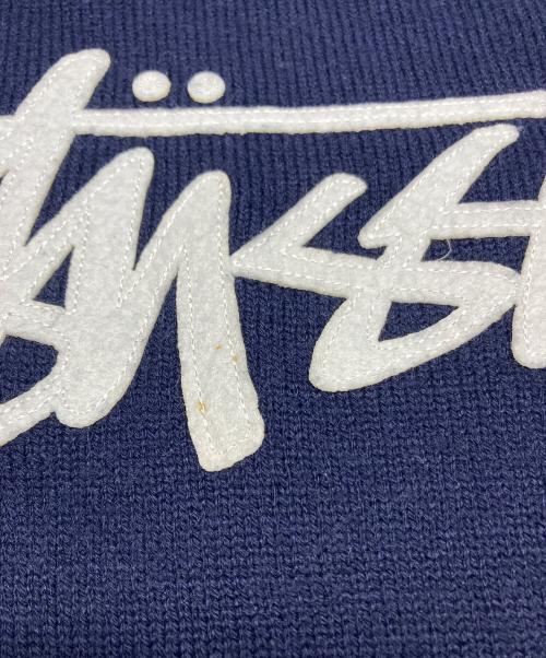 stussy（ステューシー）stussy (ステューシー) ロゴニット ネイビー サイズ:Mの古着・服飾アイテム