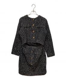 HER LIP TO（ハーリップトゥ）の古着「Mix Loop Tweed Dress」｜ブラック