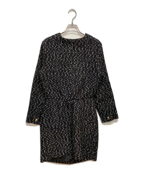 HER LIP TO（ハーリップトゥ）Her lip to (ハーリップトゥ) Mix Loop Tweed Dress ブラック サイズ:Sの古着・服飾アイテム