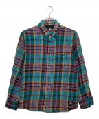 stussyステューシー）の古着「スナップチェックシャツ」｜グリーン