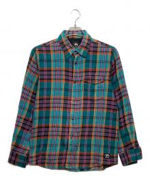 stussy（ステューシー）の古着「スナップチェックシャツ」｜グリーン