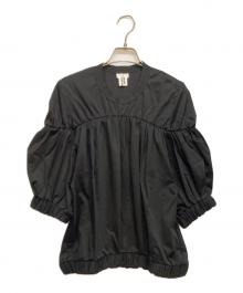 noir kei ninomiya（ノワール ケイ ニノミヤ）の古着「ギャザー カットソー」｜ブラック