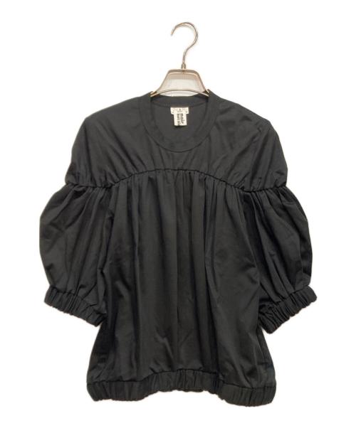 noir kei ninomiya（ノワール ケイ ニノミヤ）noir kei ninomiya (ノワール ケイ ニノミヤ) ギャザー カットソー ブラック サイズ:Sの古着・服飾アイテム