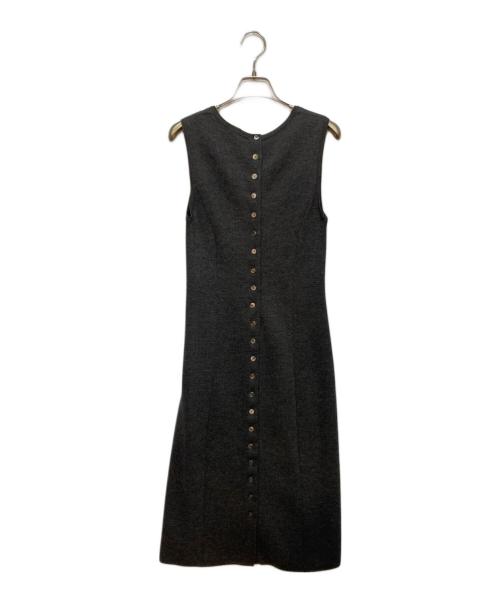 Black Fleece by BROOKS BROTHERS（ブラックフリース バイ ブルックスブラザーズ）Black Fleece by BROOKS BROTHERS (ブラックフリース バイ ブルックスブラザーズ) ノースリーブ ニットワンピース グレー サイズ:BB0の古着・服飾アイテム