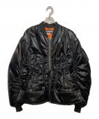 JUNYA WATANABEジュンヤワタナベ）の古着「ウエストシェイプ MA-1 ジャケット」｜ブラック