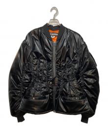JUNYA WATANABE（ジュンヤワタナベ）の古着「ウエストシェイプ MA-1 ジャケット」｜ブラック