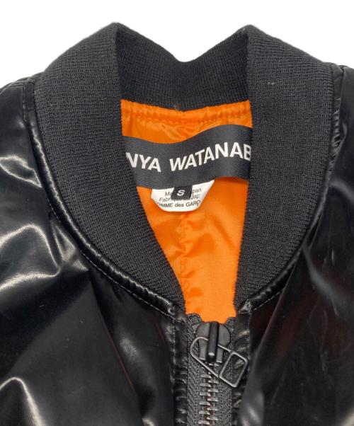 JUNYA WATANABE（ジュンヤワタナベ）JUNYA WATANABE (ジュンヤワタナベ) ウエストシェイプ MA-1 ジャケット ブラック サイズ:Sの古着・服飾アイテム