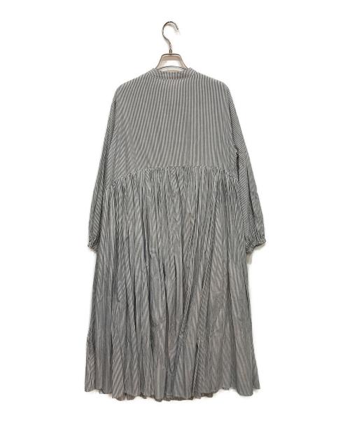 BEARDSLEY（ビアズリー）BEARDSLEY (ビアズリー) 先染めギャザーワンピース グレー サイズ:1の古着・服飾アイテム