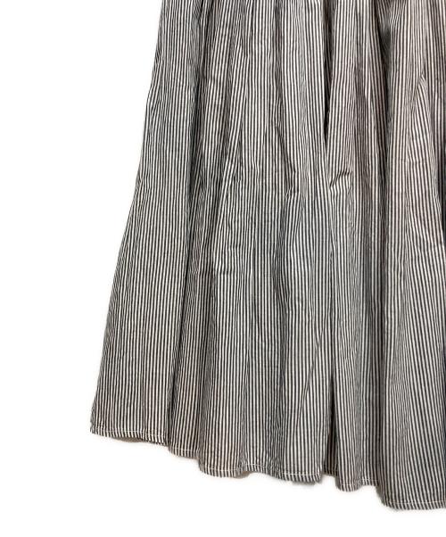 BEARDSLEY（ビアズリー）BEARDSLEY (ビアズリー) 先染めギャザーワンピース グレー サイズ:1の古着・服飾アイテム
