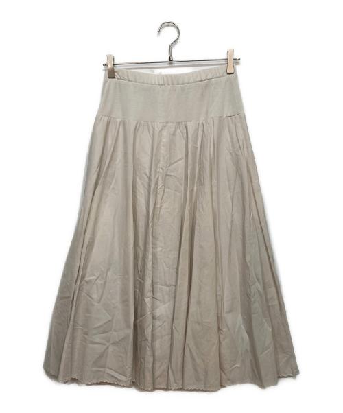 BEARDSLEY（ビアズリー）BEARDSLEY (ビアズリー) ウエストリブスカート アイボリー サイズ:FREEの古着・服飾アイテム