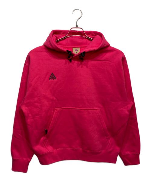 NIKE ACG（ナイキエーシージー）NIKE ACG (ナイキエーシージー) 裏起毛プルオーバーパーカー ショッキングピンク サイズ:Mの古着・服飾アイテム