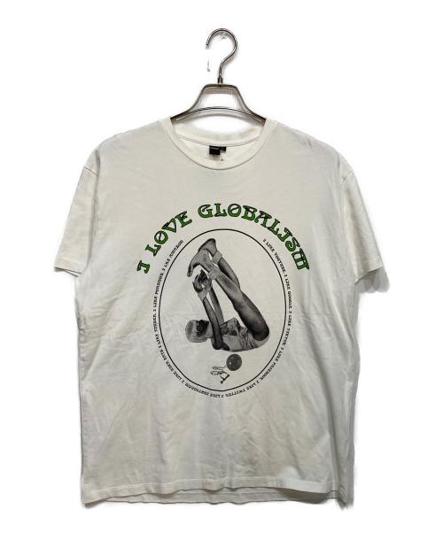 shoop（シュープ）shoop (シュープ) CANNABIS I LOVE GLOBALISM 半袖カットソー ホワイト サイズ:Lの古着・服飾アイテム