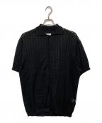 ALLEGEアレッジ）の古着「Linen S/S Knit Shirt」｜ブラック