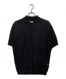 ALLEGE（アレッジ）の古着「Linen S/S Knit Shirt」｜ブラック