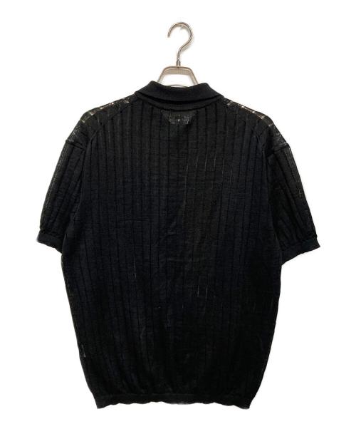 ALLEGE（アレッジ）ALLEGE (アレッジ) Linen S/S Knit Shirt ブラック サイズ:3の古着・服飾アイテム