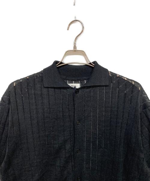 ALLEGE（アレッジ）ALLEGE (アレッジ) Linen S/S Knit Shirt ブラック サイズ:3の古着・服飾アイテム