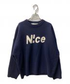NICE×TTT MSWナイス×ティー）の古着「クルーネックニット」｜ブラック
