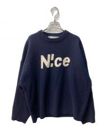 NICE×TTT MSW（ナイス×ティー）の古着「クルーネックニット」｜ブラック