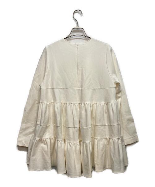 YORI（ヨリ）YORI (ヨリ) ぬくぬくヘムフリルブラウス ホワイト サイズ:FREEの古着・服飾アイテム