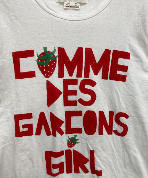 COMME des GARCONS GIRL（コムデギャルソンガール）COMME des GARCONS GIRL (コムデギャルソンガール) ストロベリーTシャツ ホワイト サイズ:Lの古着・服飾アイテム
