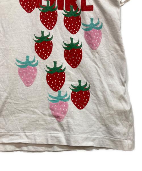 COMME des GARCONS GIRL（コムデギャルソンガール）COMME des GARCONS GIRL (コムデギャルソンガール) ストロベリーTシャツ ホワイト サイズ:Lの古着・服飾アイテム