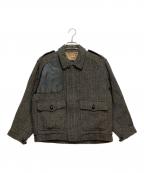 Burberry'sバーバリーズ）の古着「ヘリンボーンウールハンティングジャケット」｜グレー