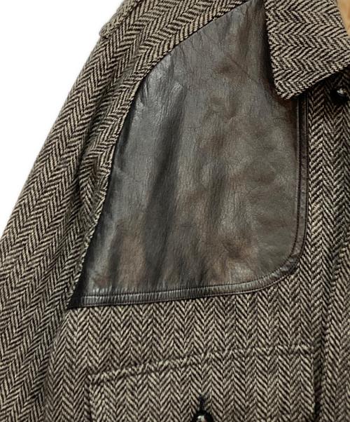 Burberry's（バーバリーズ）Burberry's (バーバリーズ) ヘリンボーンウールハンティングジャケット グレー サイズ:Sの古着・服飾アイテム