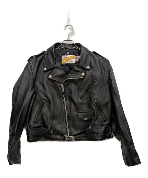 Schott（ショット）Schott (ショット) 618 ダブルライダースジャケット ブラック サイズ:46の古着・服飾アイテム