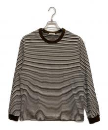 UNIVERSAL PRODUCTS.（ユニバーサルプロダクツ）の古着「Multi Border L/S T-shirt」｜ブラウン