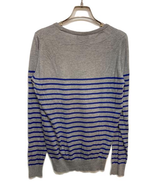 JOHN SMEDLEY（ジョンスメドレー）JOHN SMEDLEY (ジョンスメドレー) ボーダーニット グレー×ブルー サイズ:XSの古着・服飾アイテム