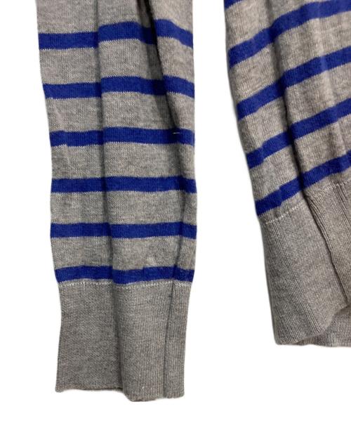 JOHN SMEDLEY（ジョンスメドレー）JOHN SMEDLEY (ジョンスメドレー) ボーダーニット グレー×ブルー サイズ:XSの古着・服飾アイテム