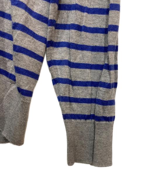 JOHN SMEDLEY（ジョンスメドレー）JOHN SMEDLEY (ジョンスメドレー) ボーダーニット グレー×ブルー サイズ:XSの古着・服飾アイテム